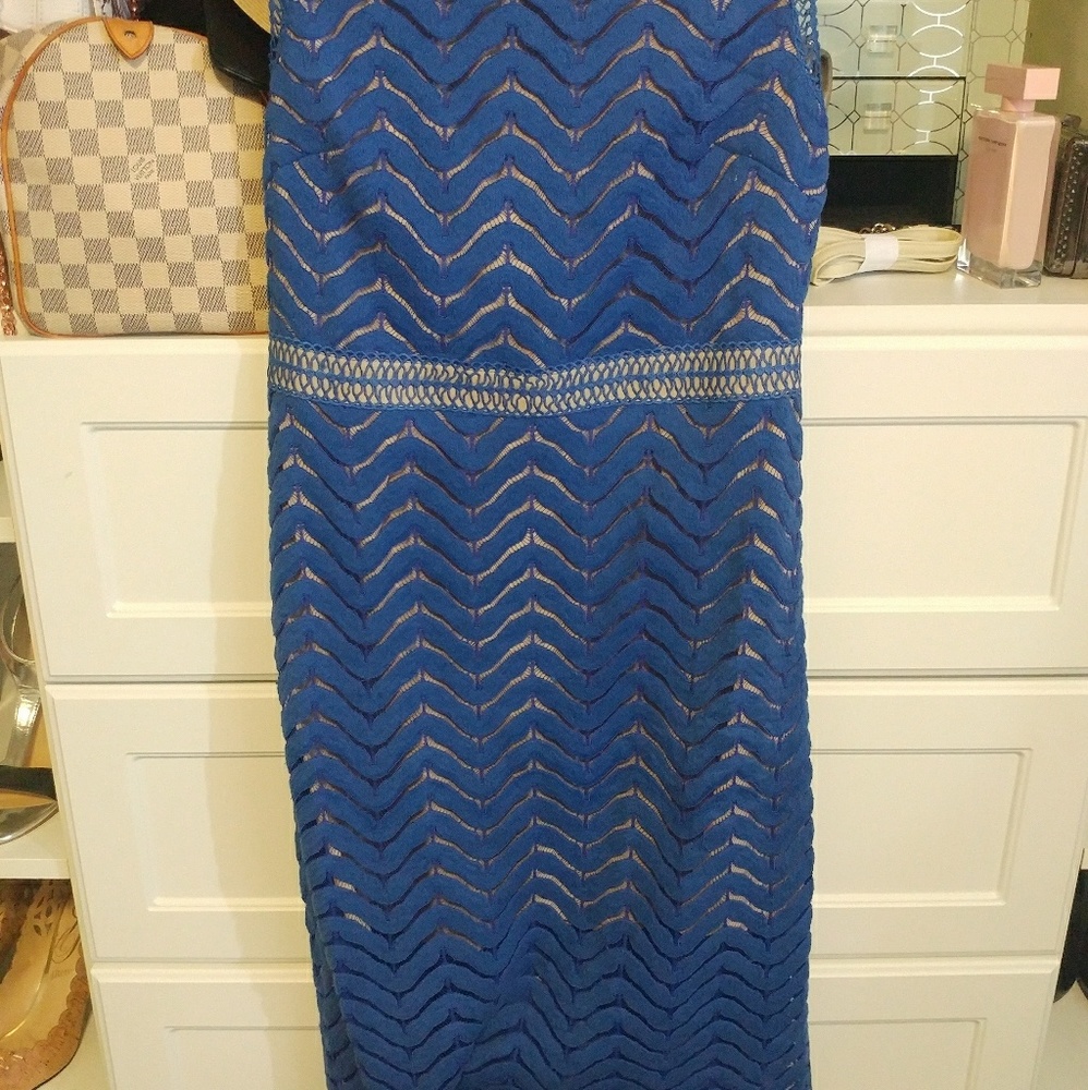 Illusion dress , blue